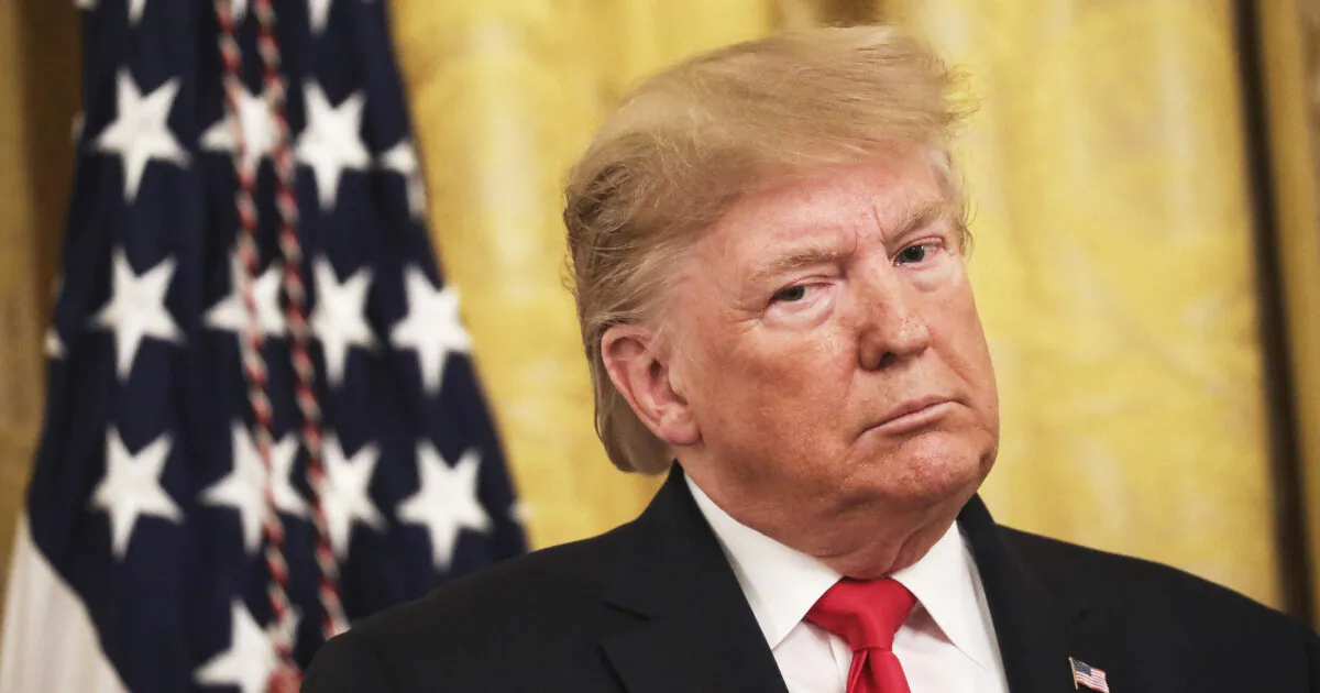 President Donald Trump looks on during an event about judicial confirmations in the East Room of the White House in Washington on Nov. 6, 2019. (Drew Angerer/Getty Images)