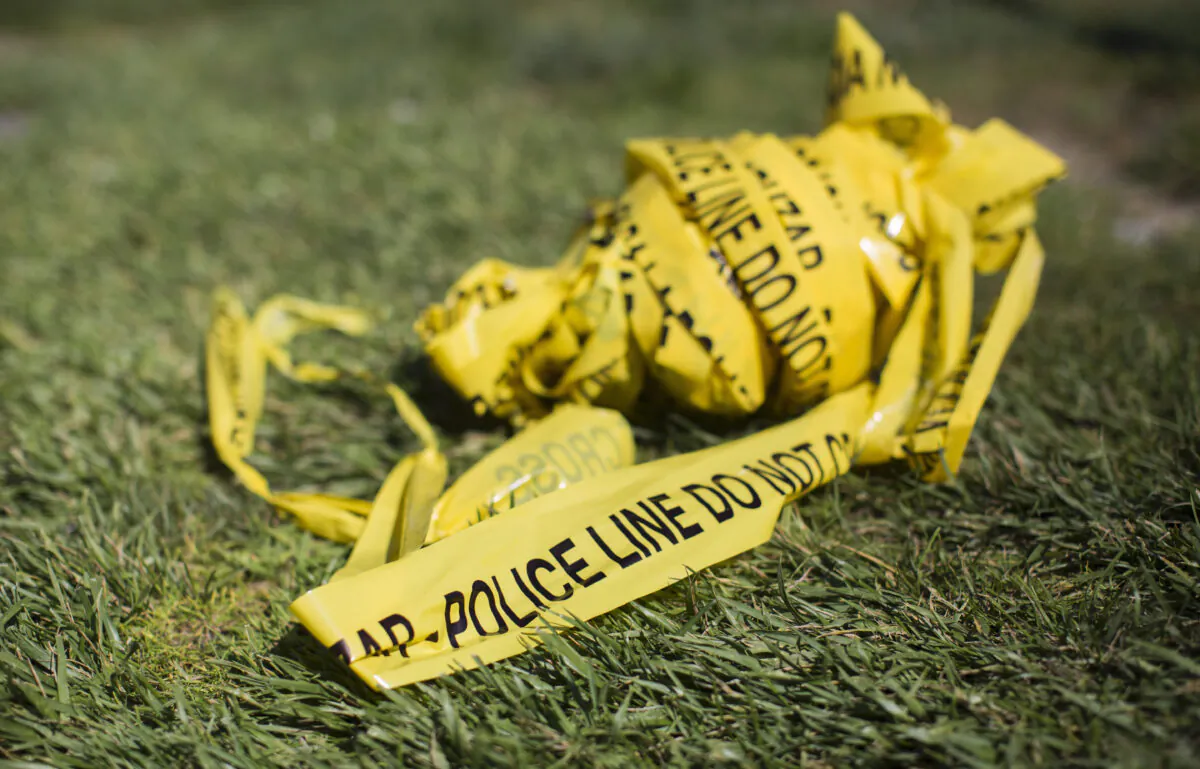 A bundle of police crime scene tape in a file photo. (Apu Gomes/AFP via Getty Images)