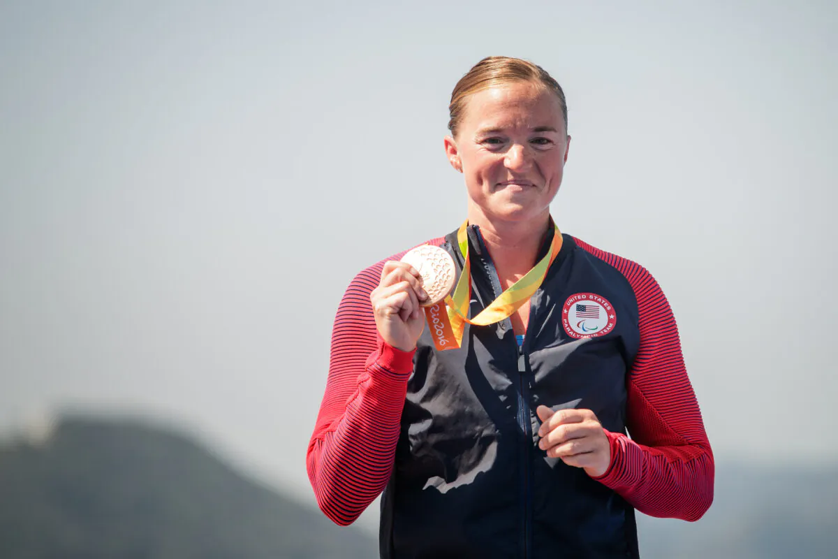 Melissa Stockwell is a United States Army veteran and paralympian. (USA Triathlon/Joe Kusumoto)