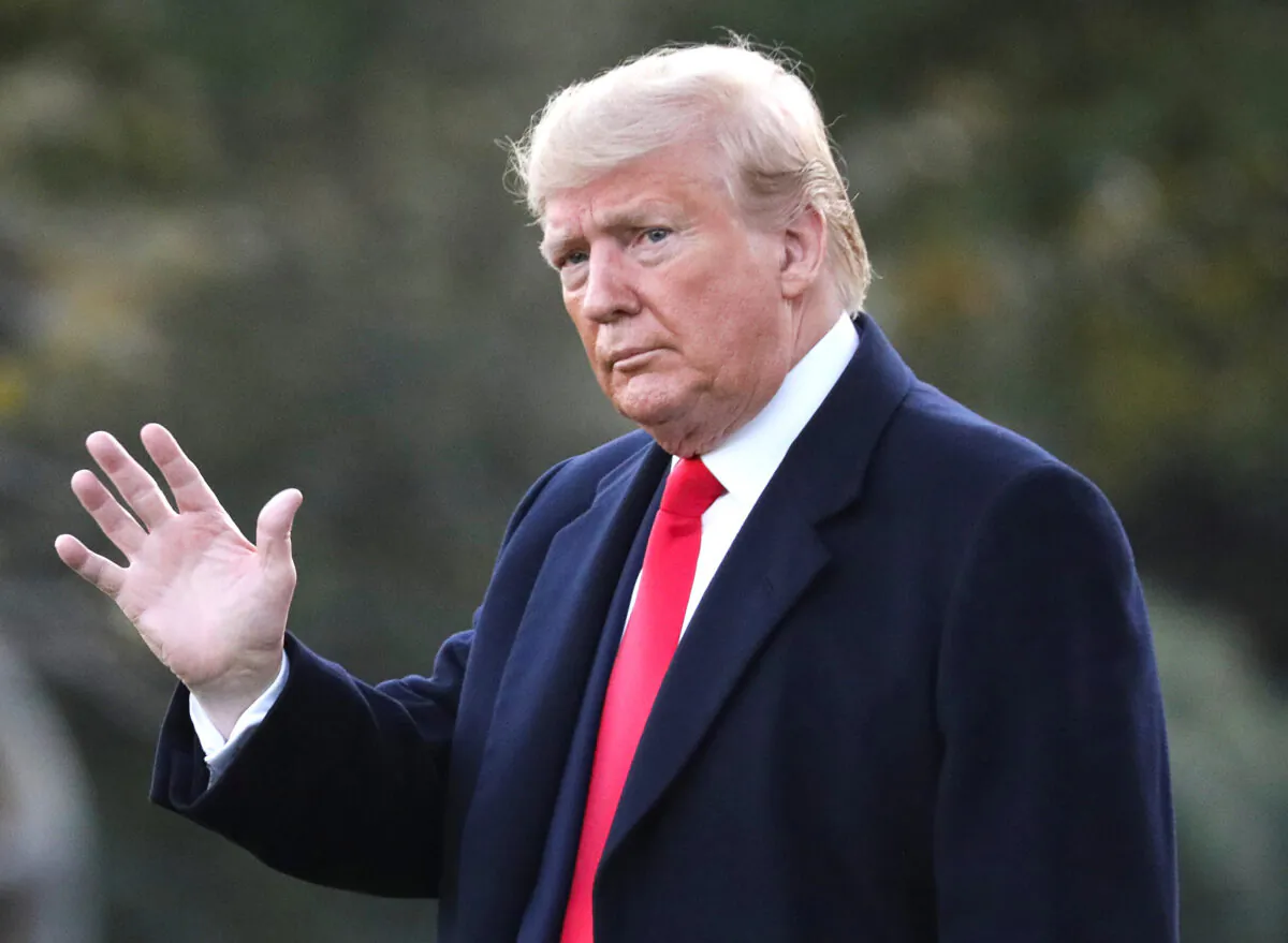 President Donald Trump departs for travel to Louisiana from the South Lawn of the White House on Nov. 6, 2019. (Jonathan Ernst/Reuters)