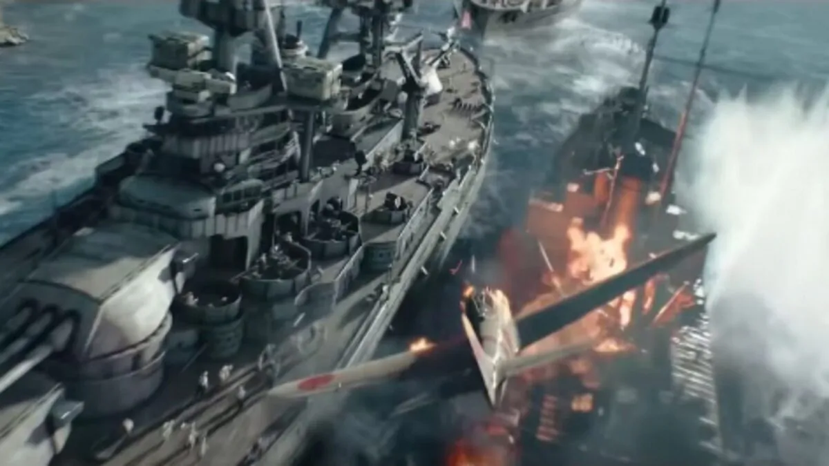 A scene from “Midway,” which has tremendous CGI effects. (Lionsgate)