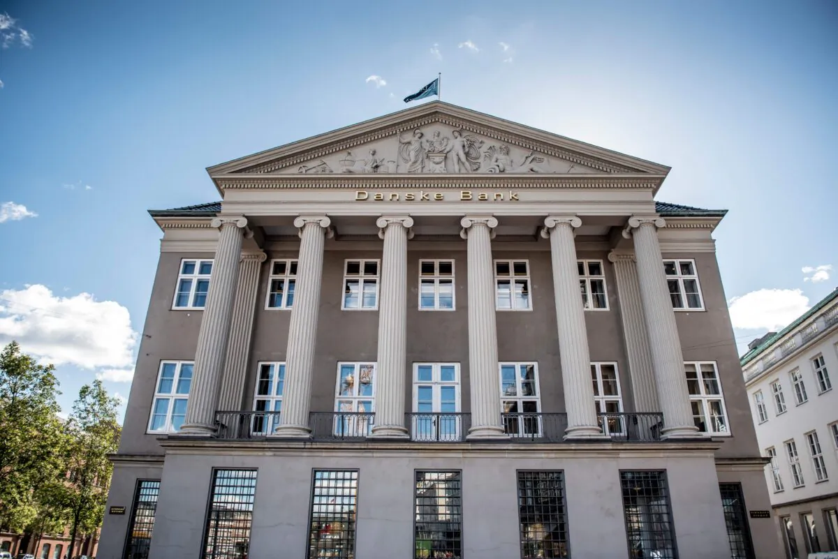 This picture taken on Sept. 25, 2018 shows a general view of the 'Danske Bank' in Copenhagen, Denmark. (Mads Claus Rasmussen/Ritzau Scanpix/AFP via Getty Images)