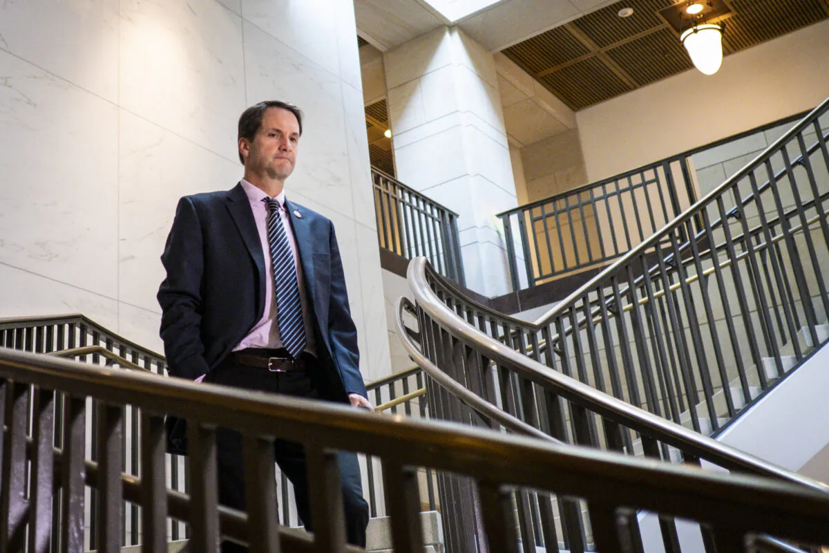Rep. Jim Himes (D-Conn.) arrives for a closed-door briefing with Intelligence Community Inspector General Michael Atkinson before the House Intelligence Committee in Washington on Oct. 4, 2019. (Pete Marovich/Getty Images)
