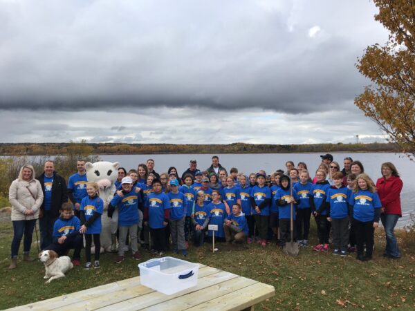 Kids plant the peace tree