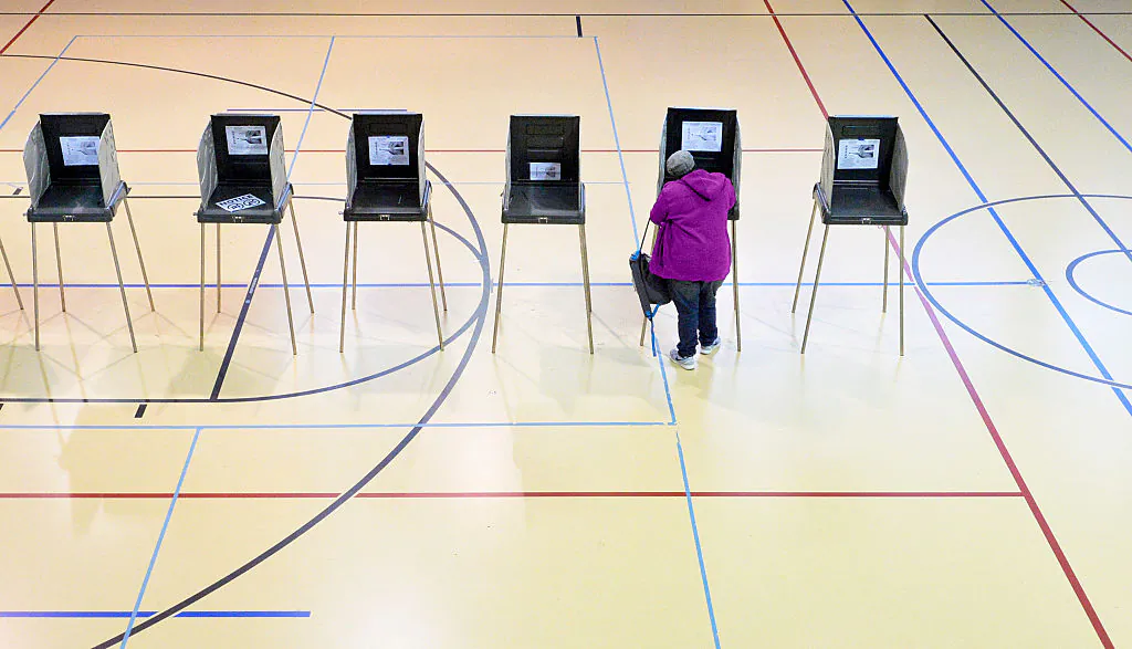 A woman votes on November 8, 2016, in Durham, North Carolina. African-American turnout to the polls was reported as low across the battleground state.  (Photo by Sara D. Davis/Getty Images)