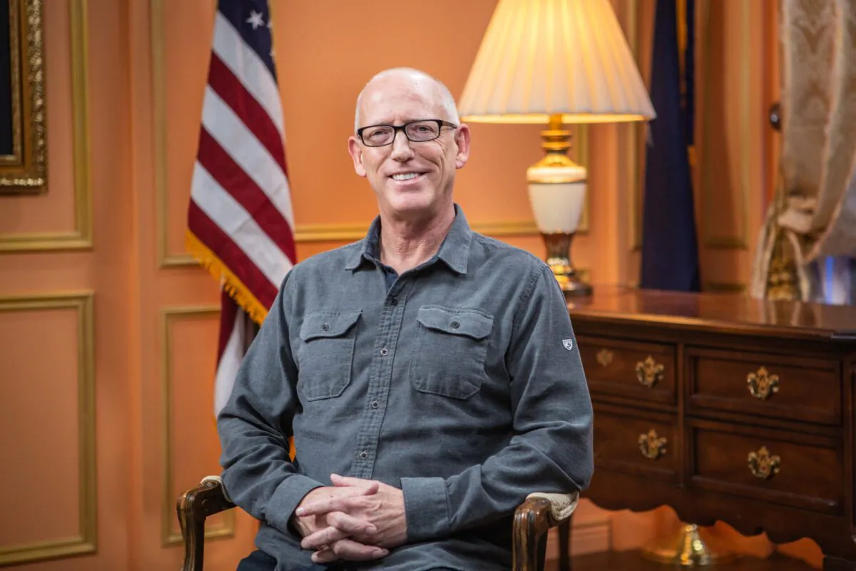 Scott Adams, creator of the "Dilbert" comic strip, in New York, on Nov. 4, 2019. (Brendon Fallon/The Epoch Times)