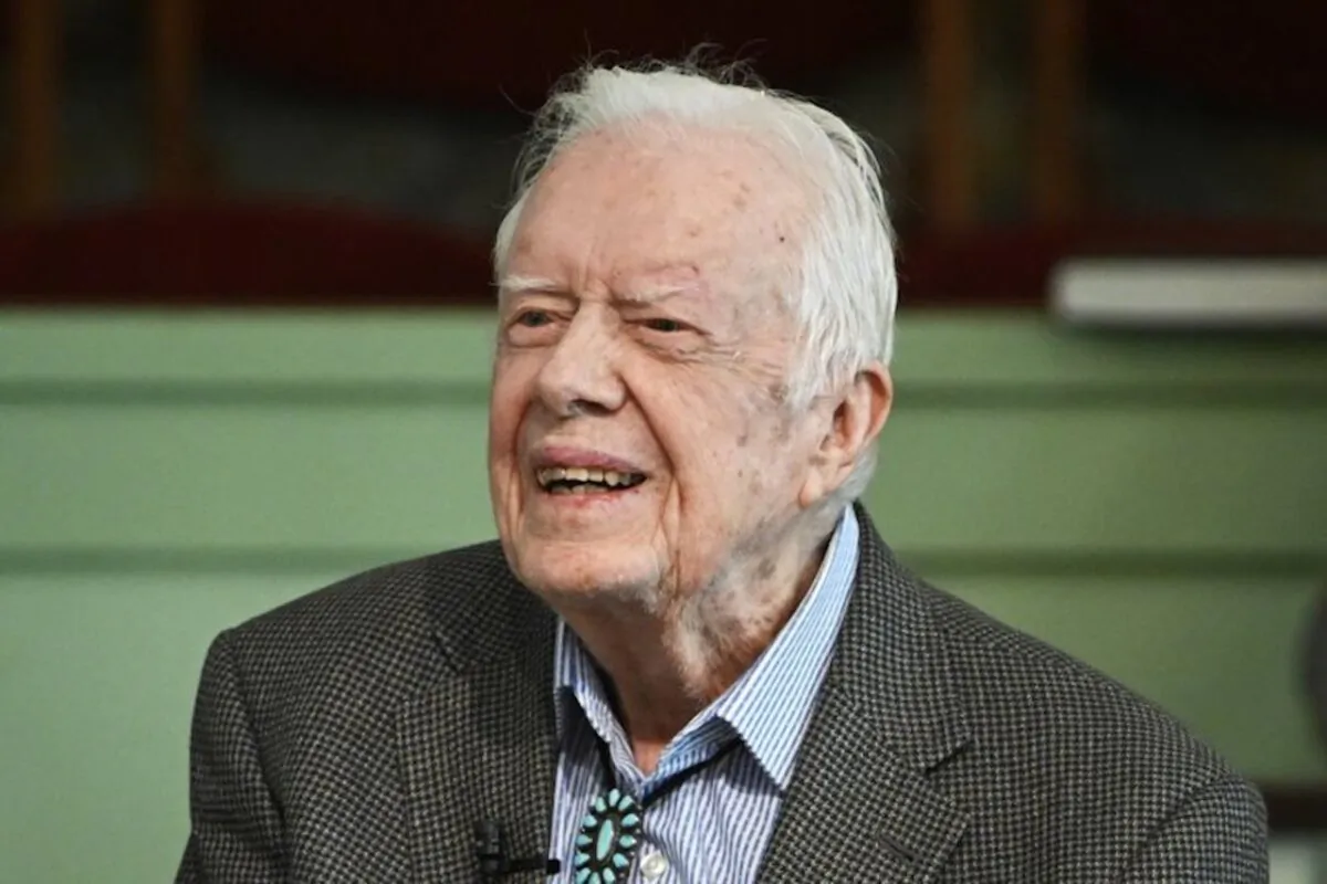 In this Nov. 3, 2019 file photo, former President Jimmy Carter teaches Sunday school at Maranatha Baptist Church in Plains, Ga. (John Amis/AP)