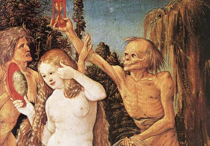 A detail from “Three Ages of Woman and Death” 1510, by Hans Baldung. Private Collection. (Public Domain)