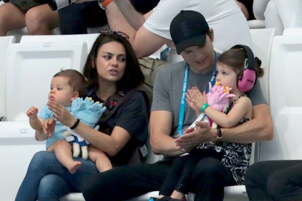 Ashton Kutcher and his wife Mila Kunis