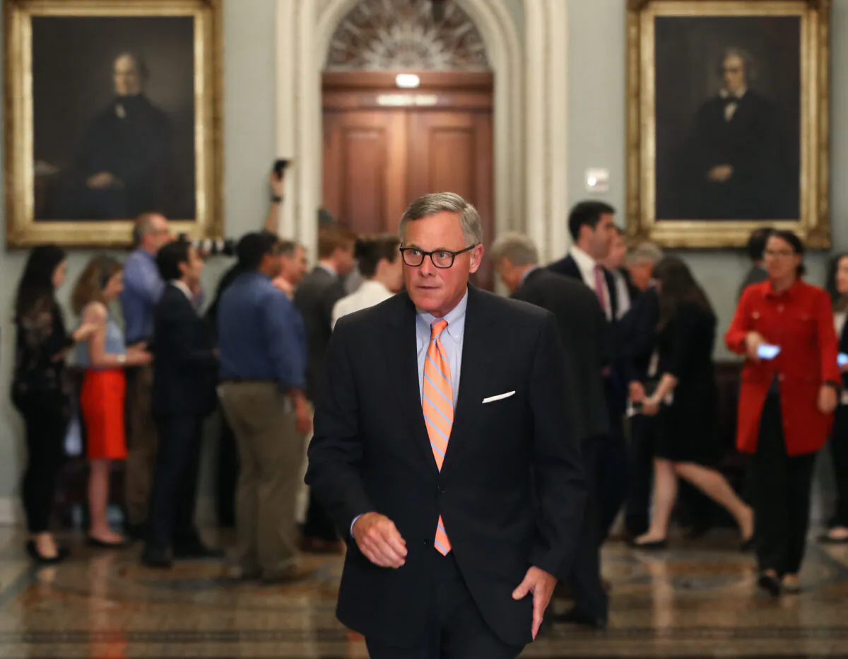 Senate Intelligence Committee Chairman Richard Burr (R-N.C.) leaves the Republican weekly policy luncheon on Capitol Hill in Washington on June 4, 2019. (Mark Wilson/Getty Images)