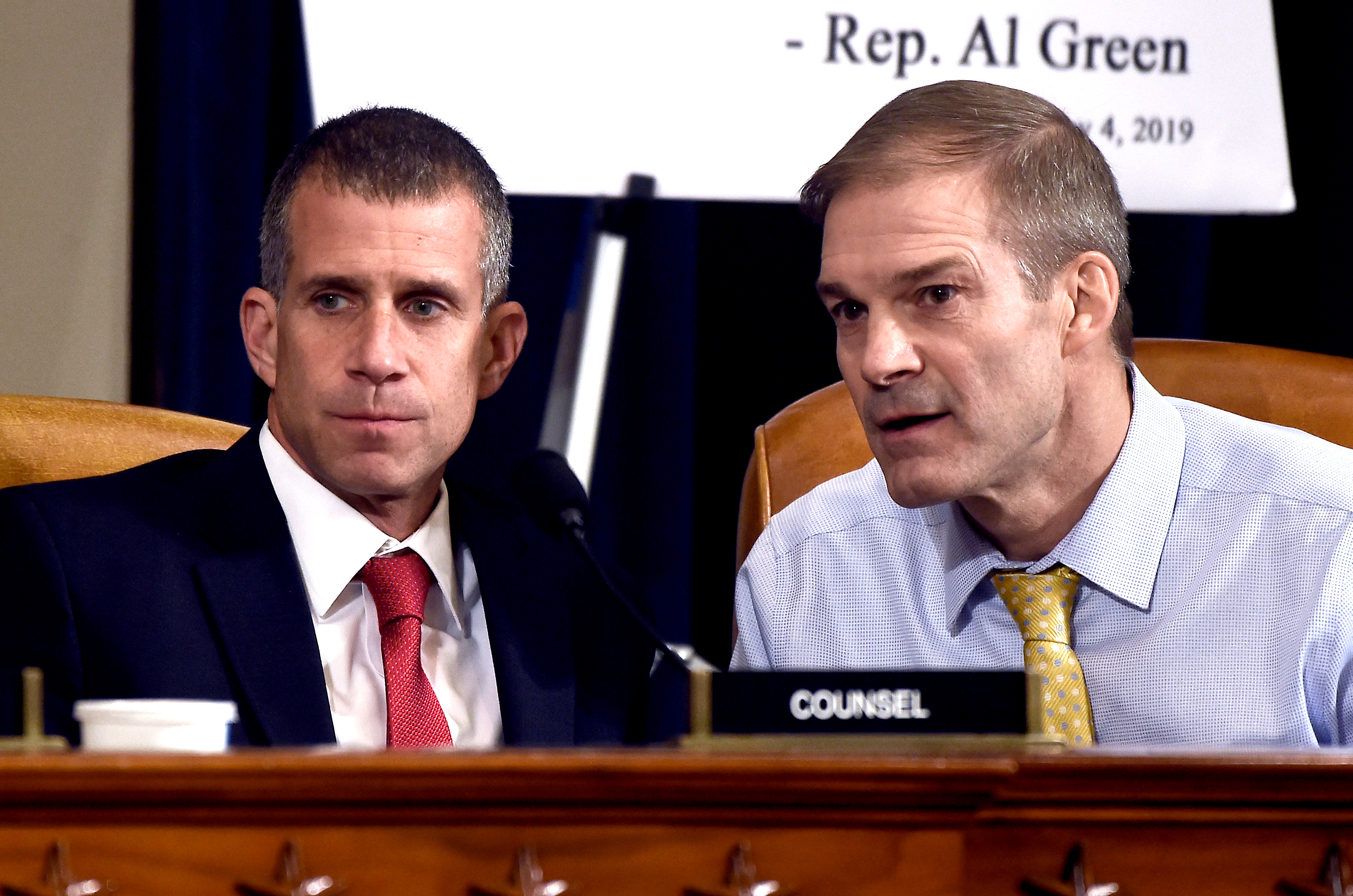 Rep. Jim Jordan (R-Ohio), and minority counsel Steve Castor