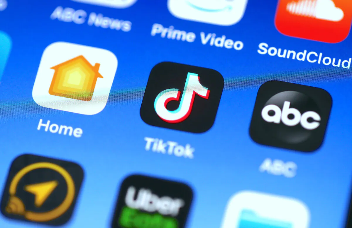 A TikTok app is displayed on an Apple iPhone in San Anselmo, Calif., on Nov 1, 2019. (Justin Sullivan/Getty Images)