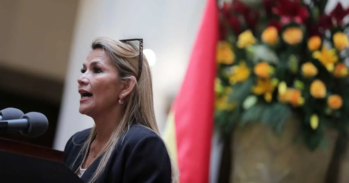 Bolivia's interim President Jeanine Anez speaks during a news conference at the presidential palace in La Paz, Bolivia, Nov. 14, 2019. (Luisa Gonzalez/Reuters)