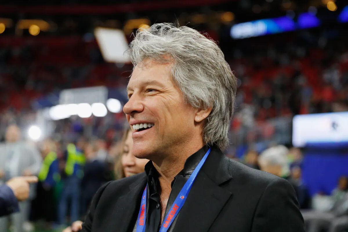 Jon Bon Jovi looks on during pregame at Super Bowl LIII between Los Angeles Rams and the New England Patriots at Mercedes-Benz Stadium on Feb. 3, 2019 in Atlanta, Ga. (Kevin C. Cox/Getty Images)