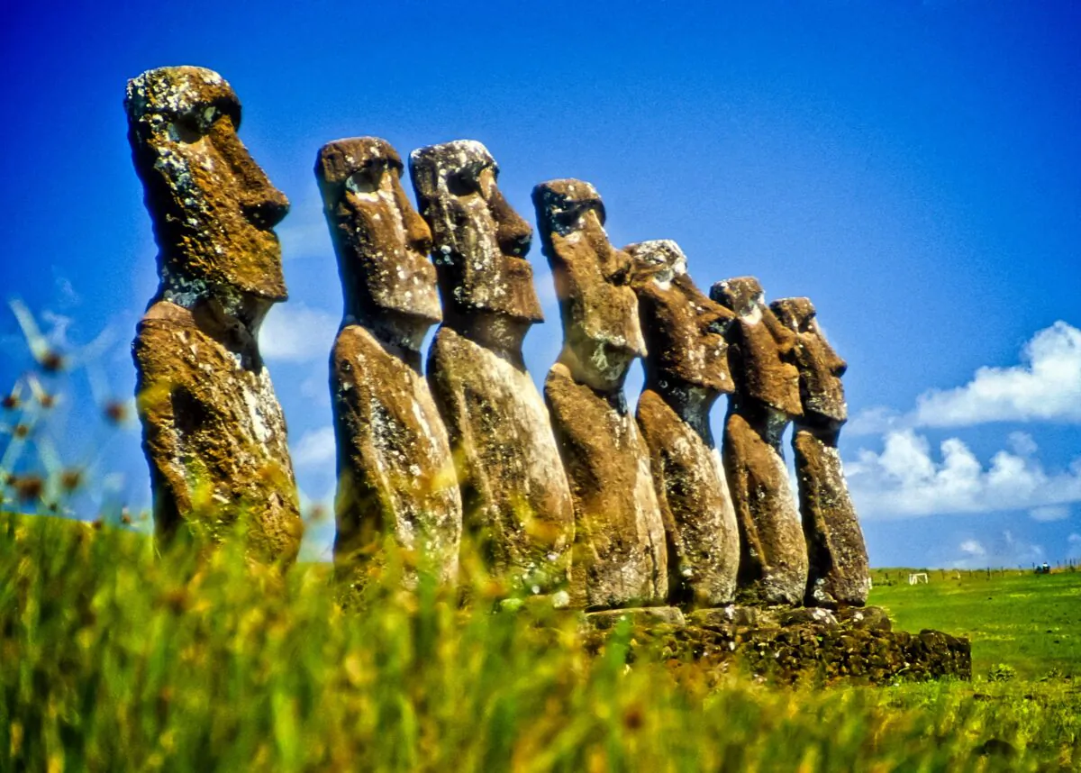 Ahu Akivi is an especially sacred place for the people of Rapa Nui, the name the island’s indigenous Polynesian people prefer over Easter Island. (FRED J. ECKERT)