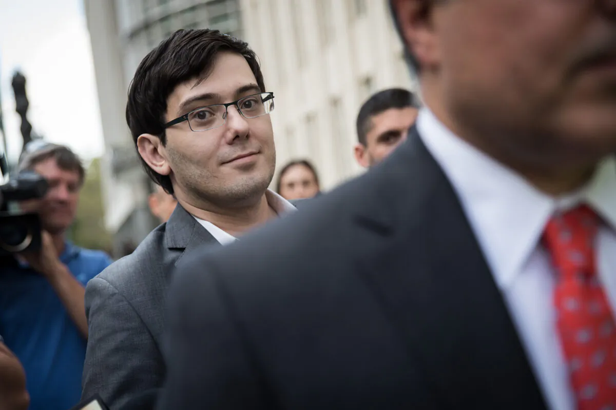 Former pharmaceutical executive Martin Shkreli departs the U.S. District Court for the Eastern District of New York in New York City on Aug. 3, 2017. (Drew Angerer/Getty Images)