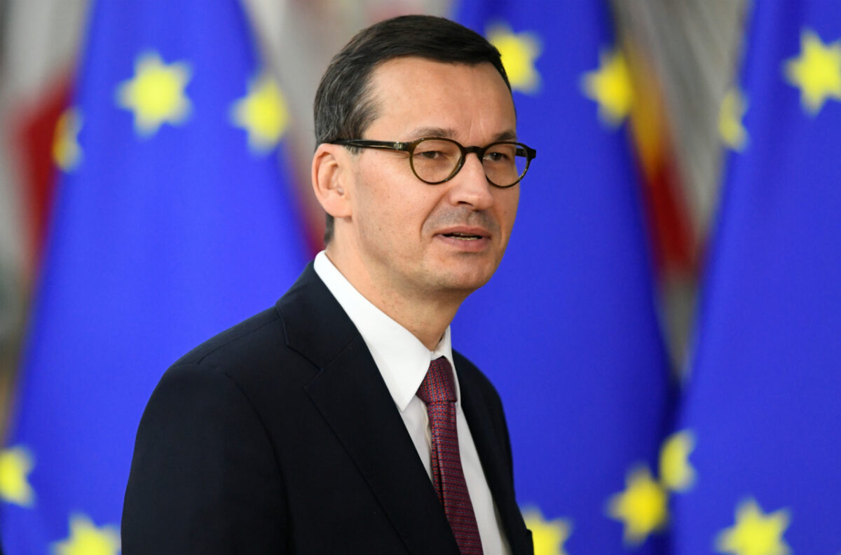 Poland's Prime Minister Mateusz Morawiecki arrives for the second day of the European Union leaders summit, in Brussels, Belgium October 18, 2019. (Piroschka van de Wouw/Reuters/File Photo)