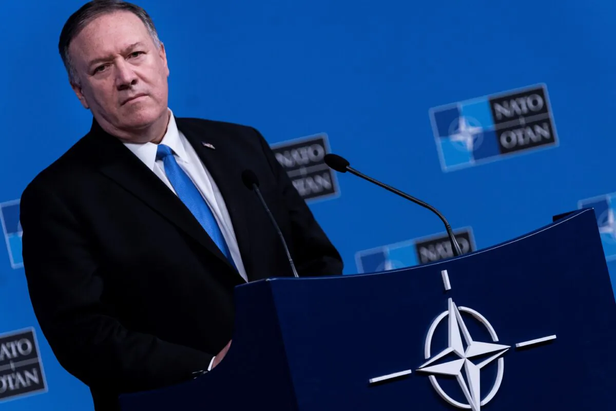 Secretary of State Mike Pompeo at the NATO headquarters in Brussels on Nov. 20, 2019. (Kenzo Tribouillard/AFP via Getty Images)