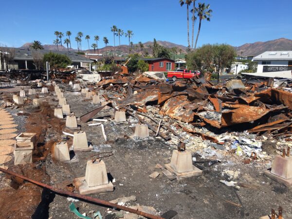 Burned trailers