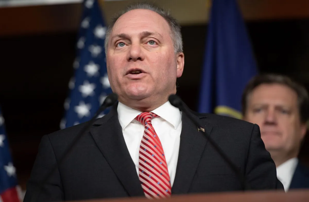 House Minority Whip Steve Scalise (R-La.) speaks during a press conference on Capitol Hill in Washington on Oct. 22, 2019. (Saul Loeb/AFP via Getty Images)