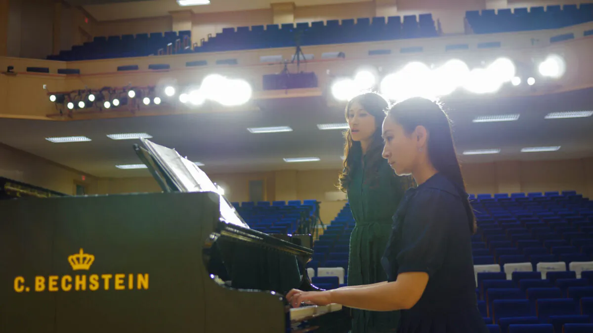 Pianist Qin Yuan rehearsing. (Courtesy of Qin Yuan)