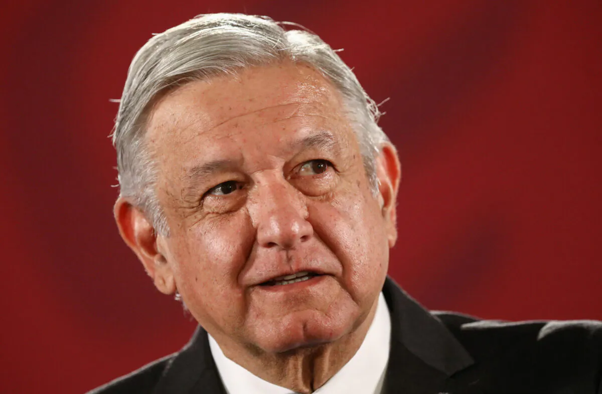 Mexico's President Andres Manuel Lopez Obrador attends a news conference at the National Palace in Mexico City, Mexico in a Nov. 13, 2019. (Edgard Garrido/Reuters/File)