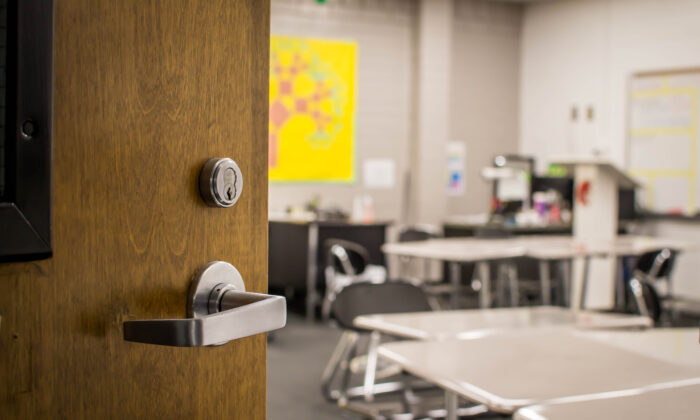 The entrance to a classroom in a file photo. (Jazmine Thomas/Shutterstock) 