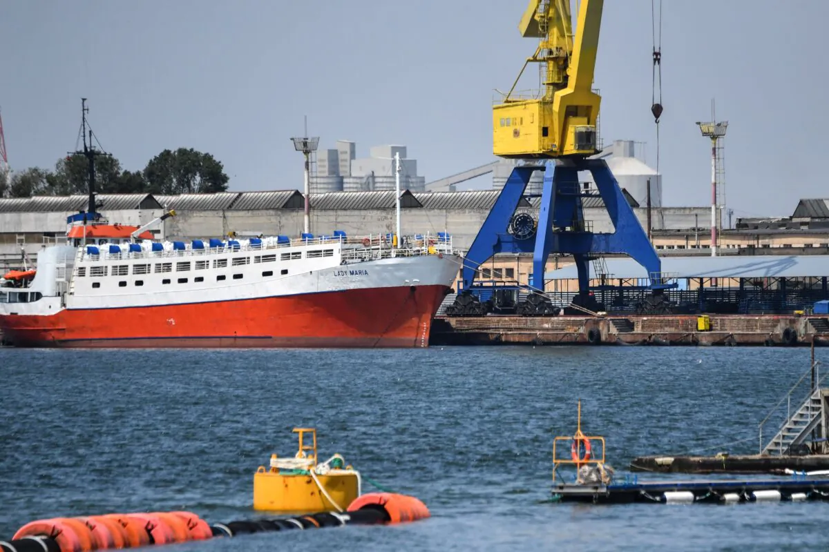 Romania's Midia port on the Black Sea before it embarks its passengers: thousands of sheep to be shipped to Libya for the Eid al-Adha holiday on July 30, 2019. (Daniel Mihailescu/AFP via Getty Images)