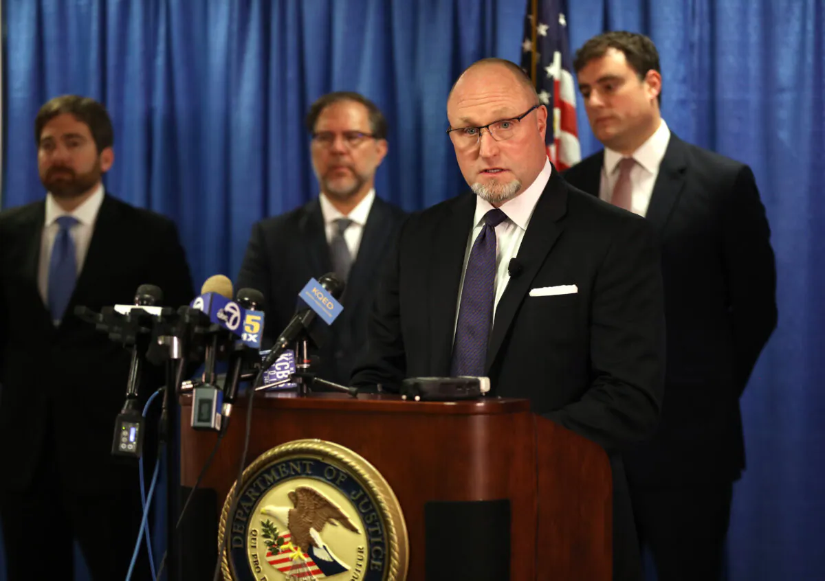Federal Bureau of Investigation San Francisco Special Agent in Charge John F. Bennett speaks during a news conference in San Francisco, U.S. on Sept. 30, 2019. (Justin Sullivan/Getty Images)