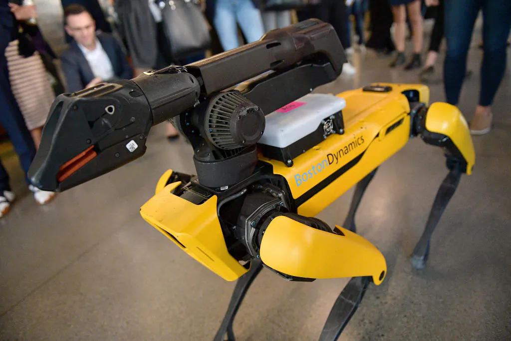 Boston Dynamics' SpotMini Robot on display at WIRED25 Summiton in San Francisco, Calif., on October 15, 2018. (Matt Winkelmeyer/Getty Images for WIRED25  )