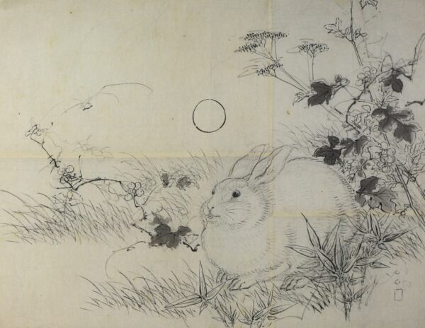 Rabbit by Taki Katei or Ishibashi Kazunori