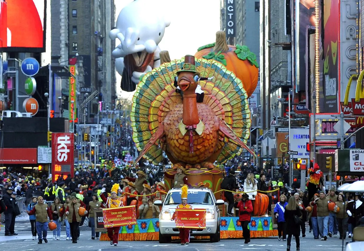 The Thanksgiving Turkey float during the 85th Macy's Thanksgiving Day Parade in New York Nov. 24, 2011. (Timothy A. Clary/AFP via Getty Images)