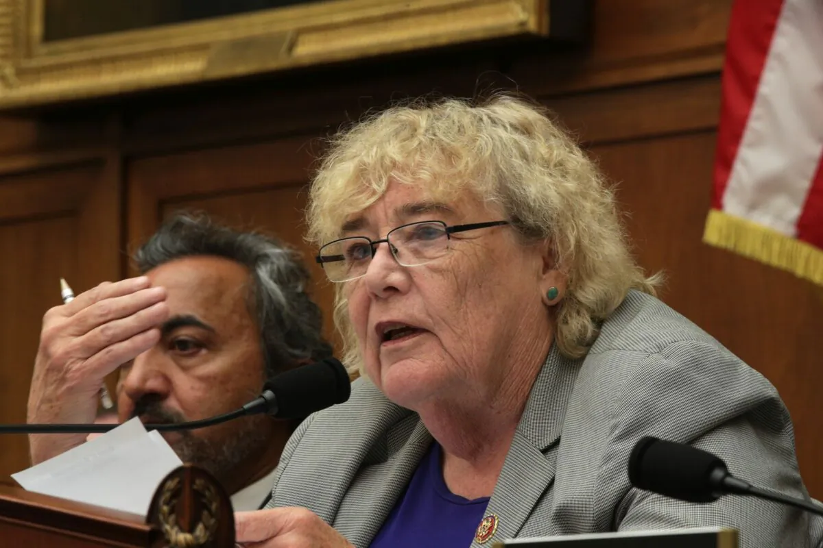  Rep. Zoe Lofgren (D-CA) speaks during a joint hearing before House Judiciary Committee Immigration and Citizenship Subcommittee and House Foreign Affairs Committee Oversight and Investigations Subcommittee on Capitol Hill in Washington Sept. 24, 2019. The two subcommittees held a joint hearing on "Oversight of the Trump Administration's Muslim Ban." (Alex Wong/Getty Images)