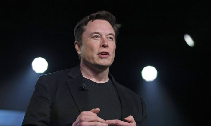 Tesla CEO Elon Musk speaks before unveiling the Model Y at Tesla's design studio in Hawthorne, Calif., on March 14, 2019. (Jae C. Hong/AP)