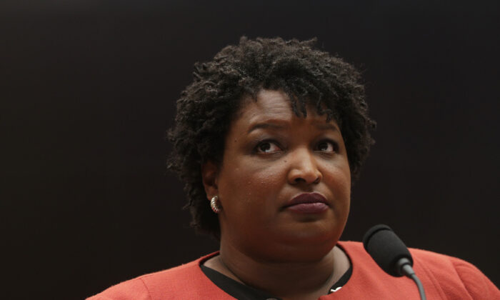 Former Democratic leader in the Georgia House of Representatives and founder and chair of Fair Fight Action Stacey Abrams testifies  on Capitol Hill in Washington on June 25, 2019. (Alex Wong/Getty Images)