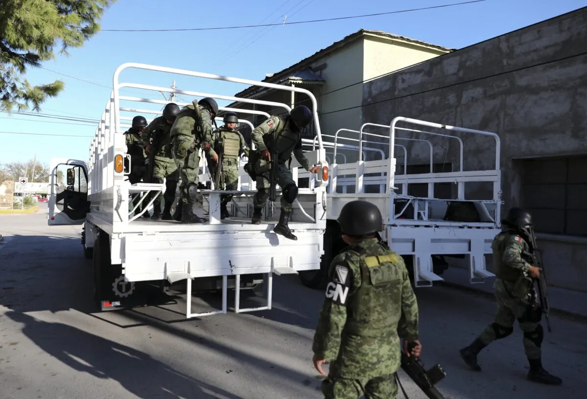 National Guard soldiers arrive in Villa Union, Mexico, on Dec. 2, 2019. (Eduardo Verdugo/AP Photo)