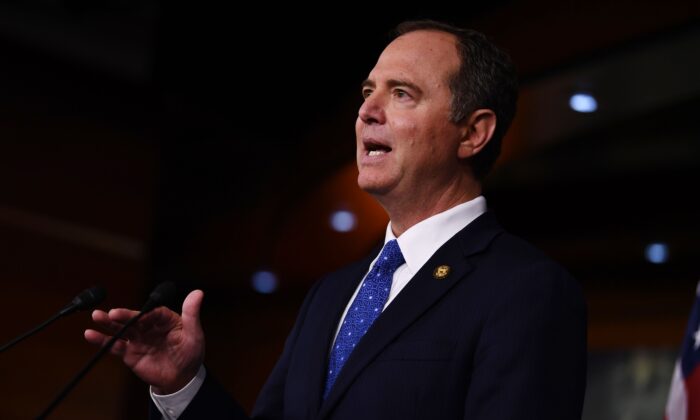 House Intelligence Chairman Adam Schiff (D-Calif.) holds a press conference in Washington on Dec. 3, 2019. (Brendan Smialowski/AFP via Getty Images)