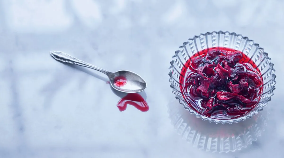 Hibiscus syrup. (Nassima Rothacker)