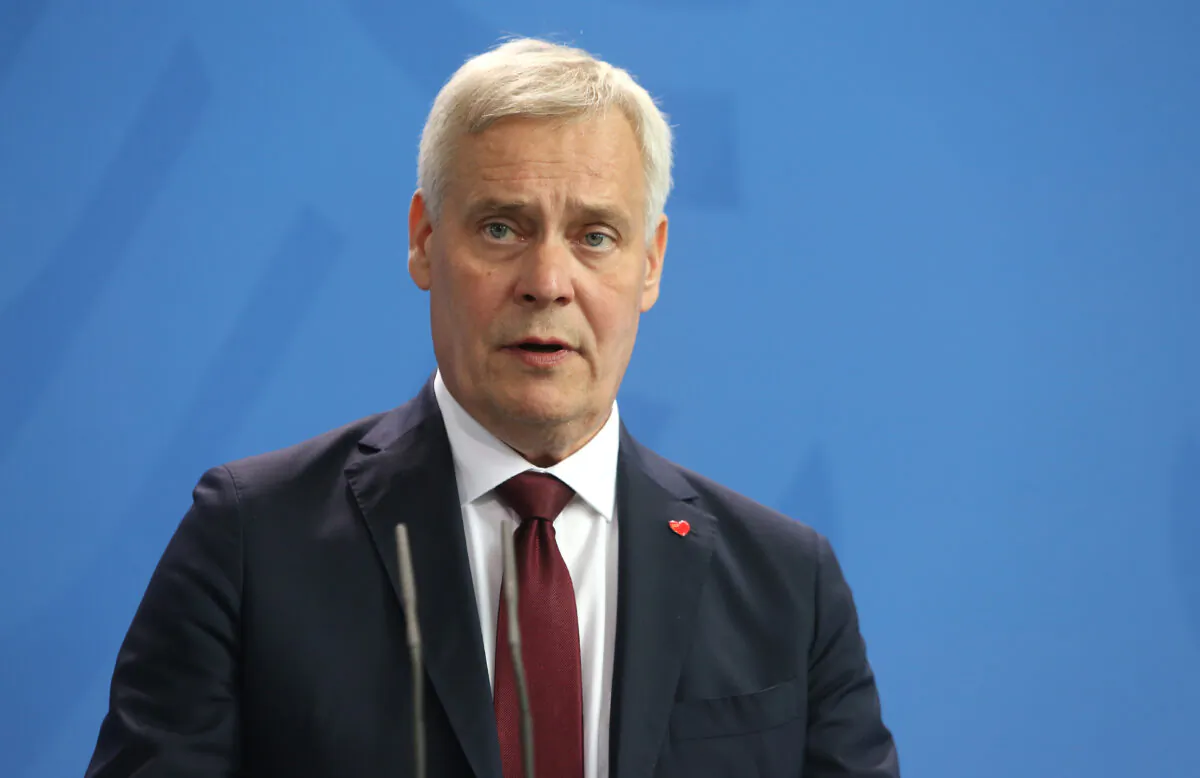Finnish Prime Minister Antti Rinne attends a press conference at the German federal Chancellery on July 10, 2019 in Berlin, Germany. (Adam Berry/Getty Images)