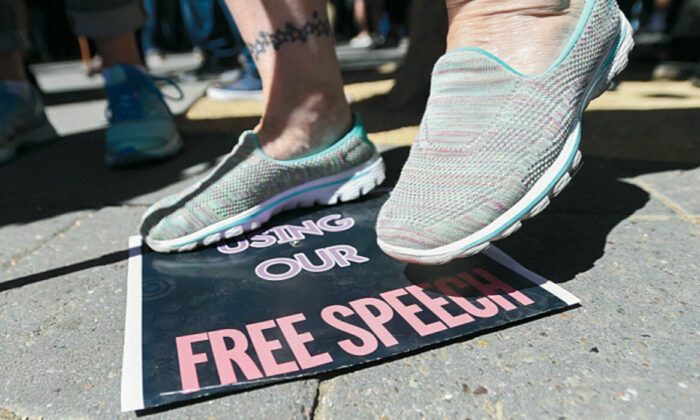 A slow march of destructive leftist idealism has resulted in attacks on fundamental free speech. (Josh Edelson/AFP/Getty Images)