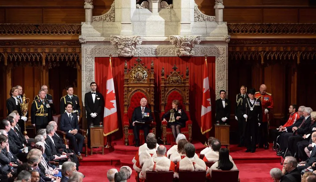 Governor General Julie Payette delivers the Throne Speech in the Senate chamber on Dec. 5, 2019 in Ottawa. (The Canadian Press/Sean Kilpatrick)
