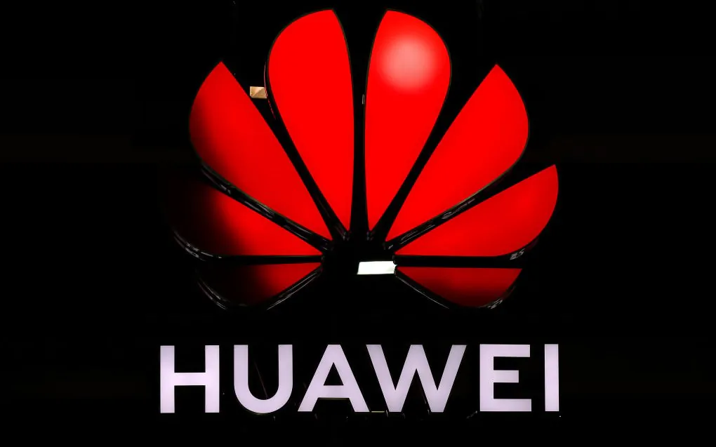 An illuminated Huawei sign is on display during an event in Zurich, Switzerland, on Oct. 15, 2019. (Stefan Wermuth/AFP via Getty Images)