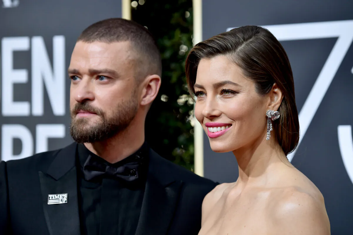Justin Timberlake and Jessica Biel attend The 75th Annual Golden Globe Awards at The Beverly Hilton Hotel on Jan. 7, 2018 in Beverly Hills, Calif. (Frazer Harrison/Getty Images)