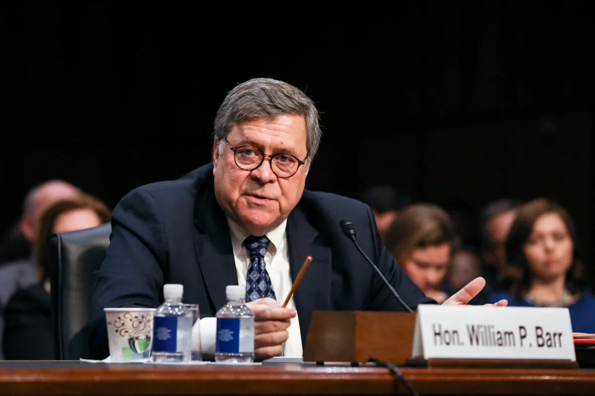 Attorney General William Barr at the Capitol in Washington on Jan. 15, 2019. (Charlotte Cuthbertson/The Epoch Times)