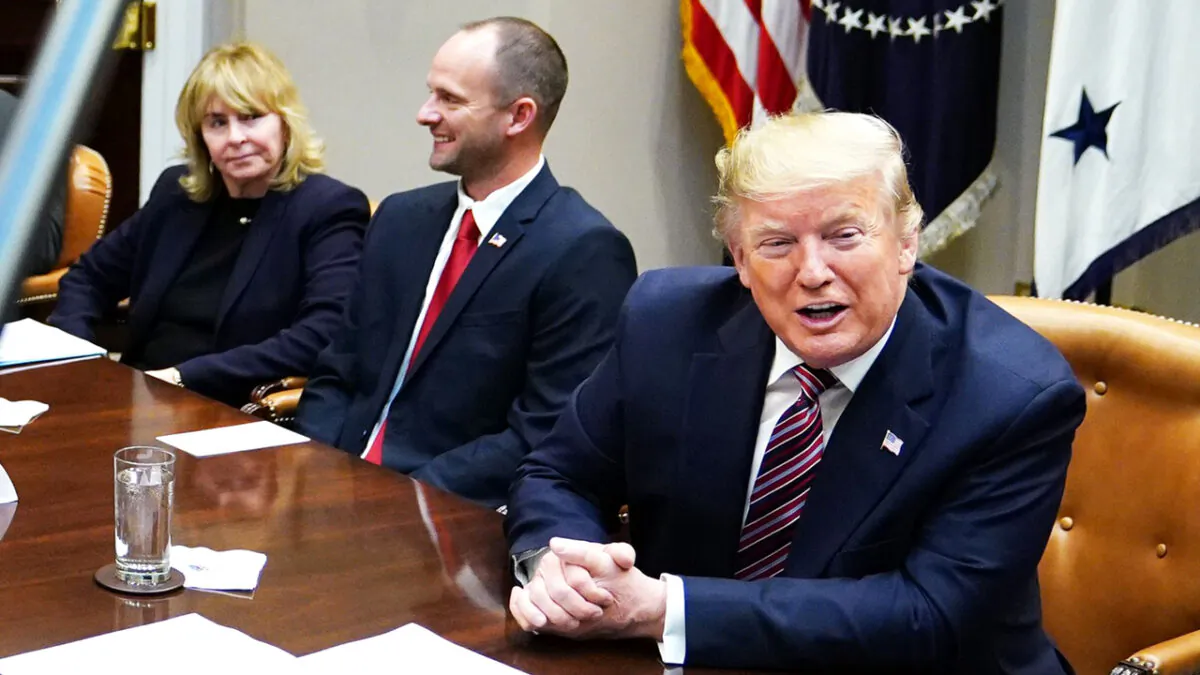 President Donald Trump takes part in a round table discussion on business and red tape reduction in the Roosevelt Room of the White House on Dec. 6, 2019. (Mandel Ngan/AFP via Getty Images)