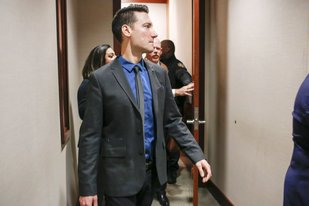 David Daleiden arrives at the Harris County Courthouse in Houston, Tex., on Feb. 4, 2016. (Eric Kayne/Getty Images)