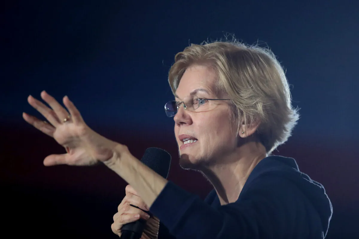 Democratic presidential candidate Sen. Elizabeth Warren (D-Mass.) speaks on the campaign trail in West Des Moines, Iowa, on Nov. 25, 2019. (Scott Olson/Getty Images)