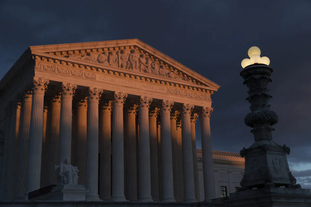 The Supreme Court is seen at sunset in Washington, on Jan. 24, 2019. (Scott Applewhite/AP)