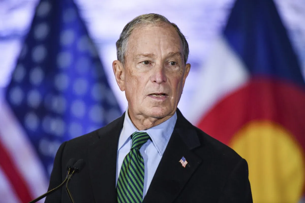 Democratic presidential candidate former New York City Mayor Michael Bloomberg speaks during an event to introduce his gun safety policy agenda at the Heritage Christian Center in Aurora, Colorado on Dec.5, 2019. (Michael Ciaglo/Getty Images)