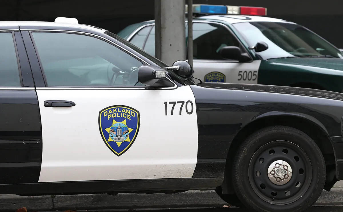 Patrol cars at the Oakland Police headquarters on Dec. 6, 2012 in Oakland, Calif., on Dec. 6, 2012. (Justin Sullivan/Getty Images)